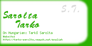 sarolta tarko business card