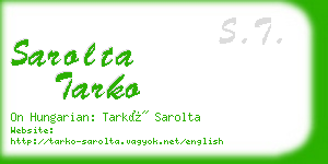 sarolta tarko business card